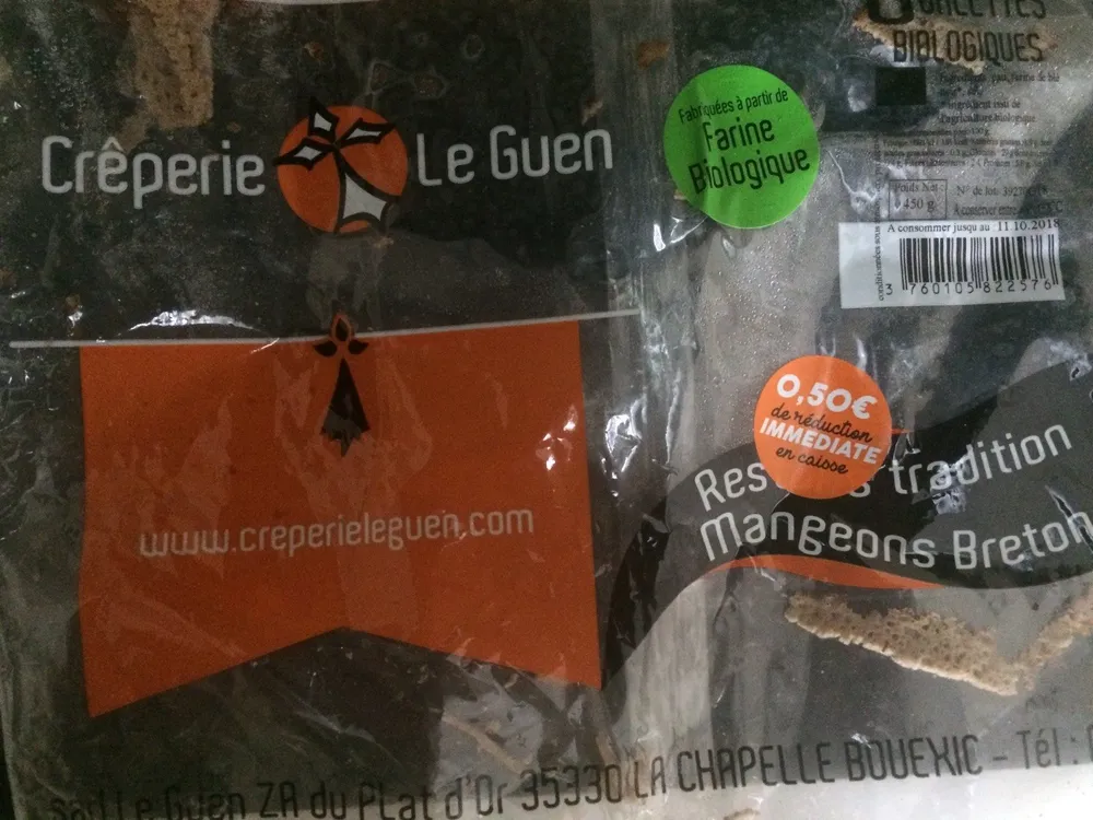 Galettes biologique