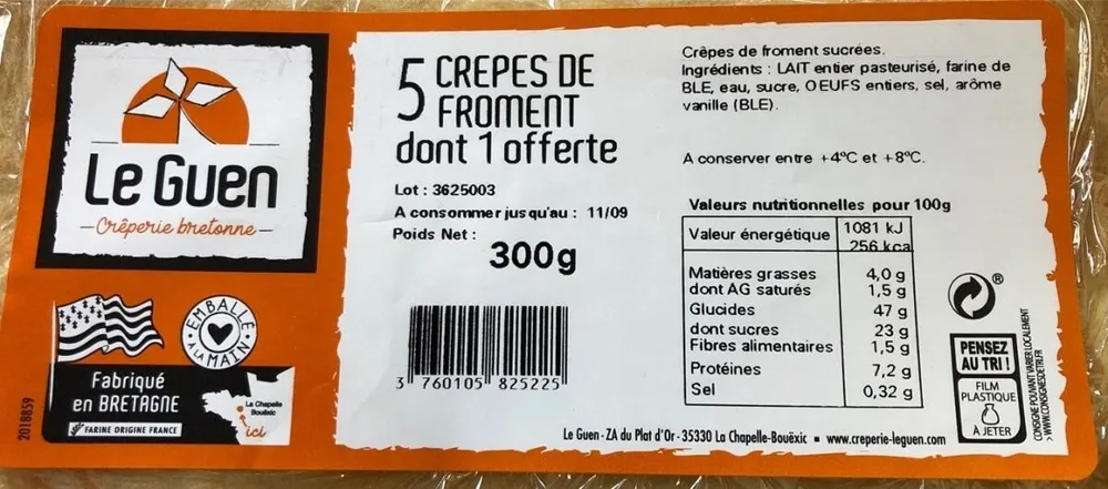 Crêpes de froment