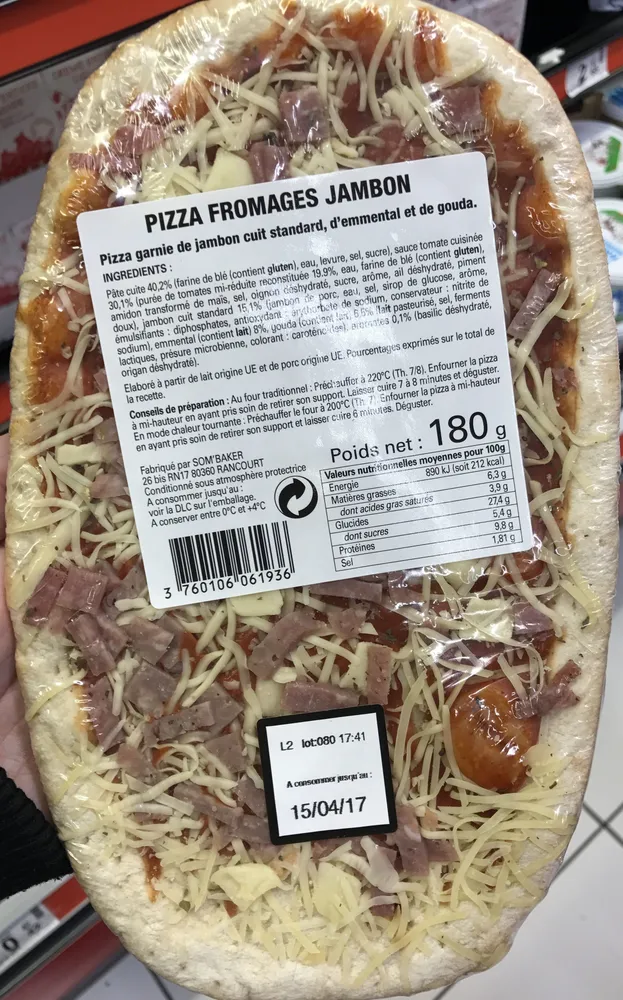 Pizza Fromages Jambon