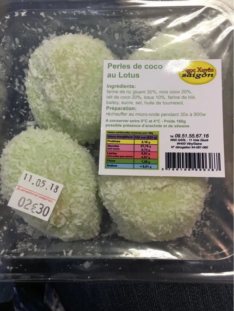 Perles de coco au lotus