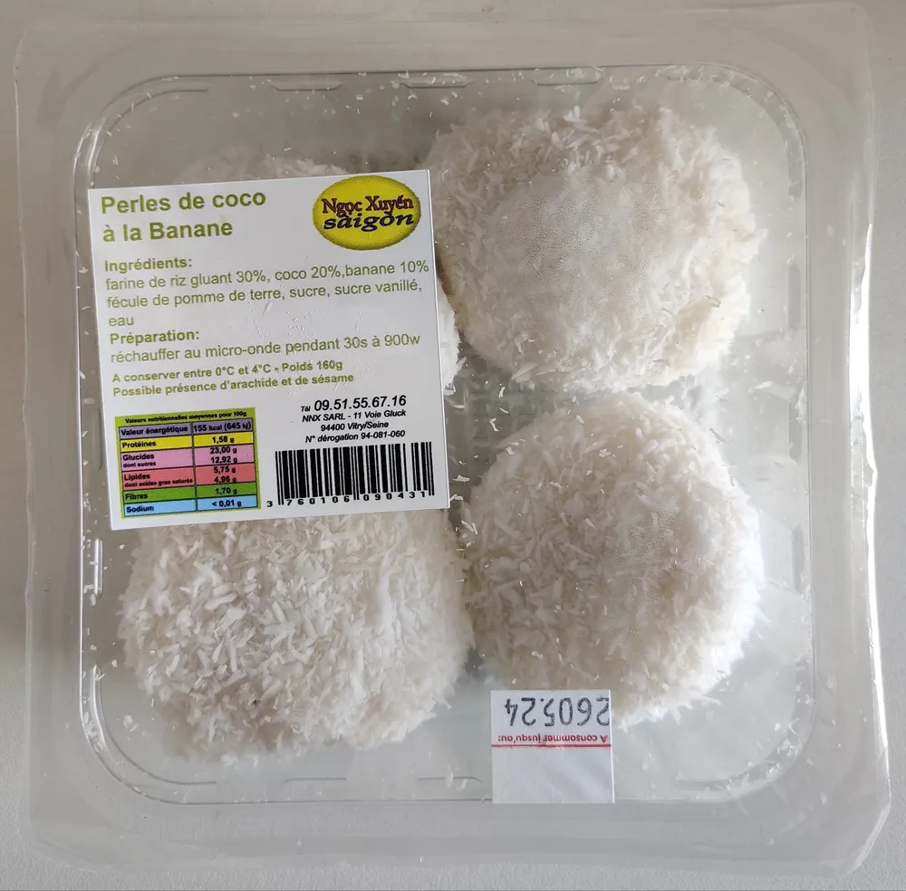 Perles de coco à la banane