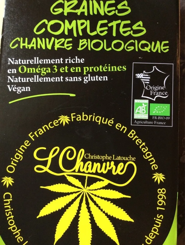 Graines de chanvre complètes biologiques