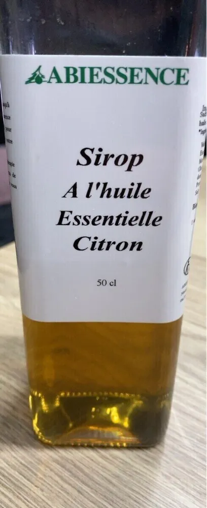 Sirop A l'huile Essentielle Citron