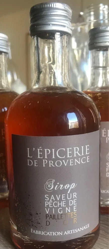 Sirop saveur peche de vigne