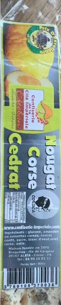 Nougat Corse Cedrat