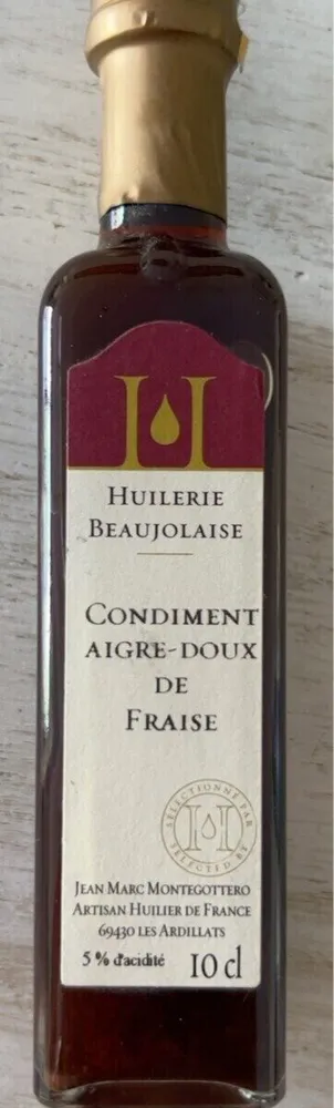 Condiment aigre-doux de fraise