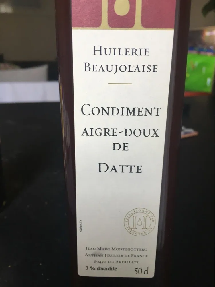 Condiment Aigre-doux de datte
