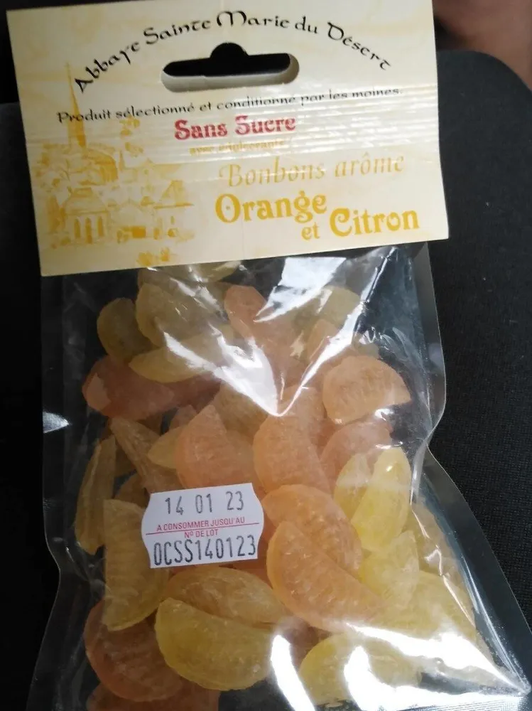 Bonbon arôme Orange et citron