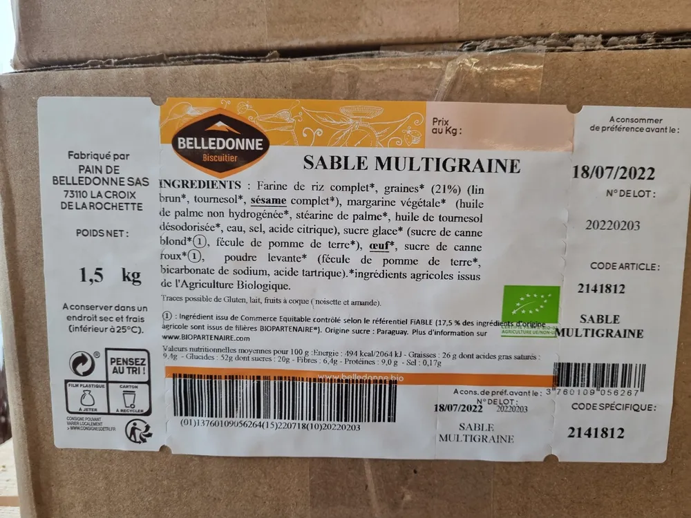 Sablé multigraines