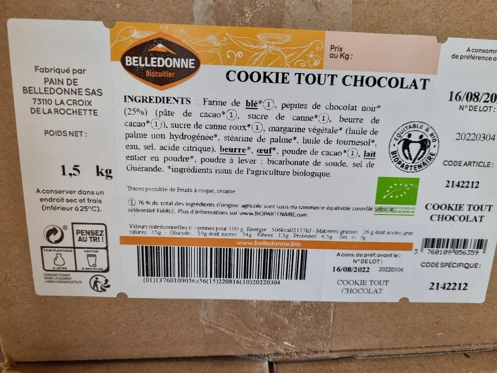 Cookie tout chocolat