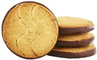 Biscuit nappé au chocolat noir