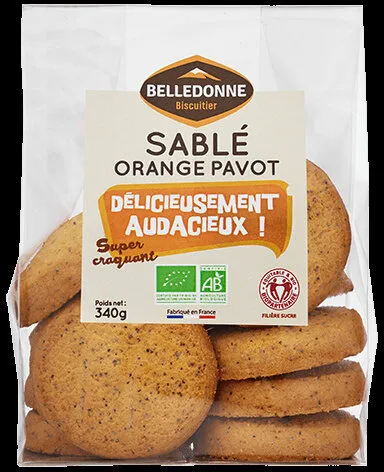 Biscuit orange pavot