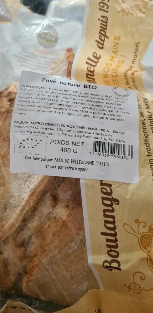 Pavé nature Bio