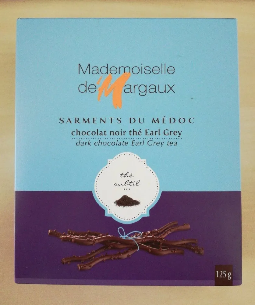 Brins De Chocolat Noir Aromatisés Thé Bergamote