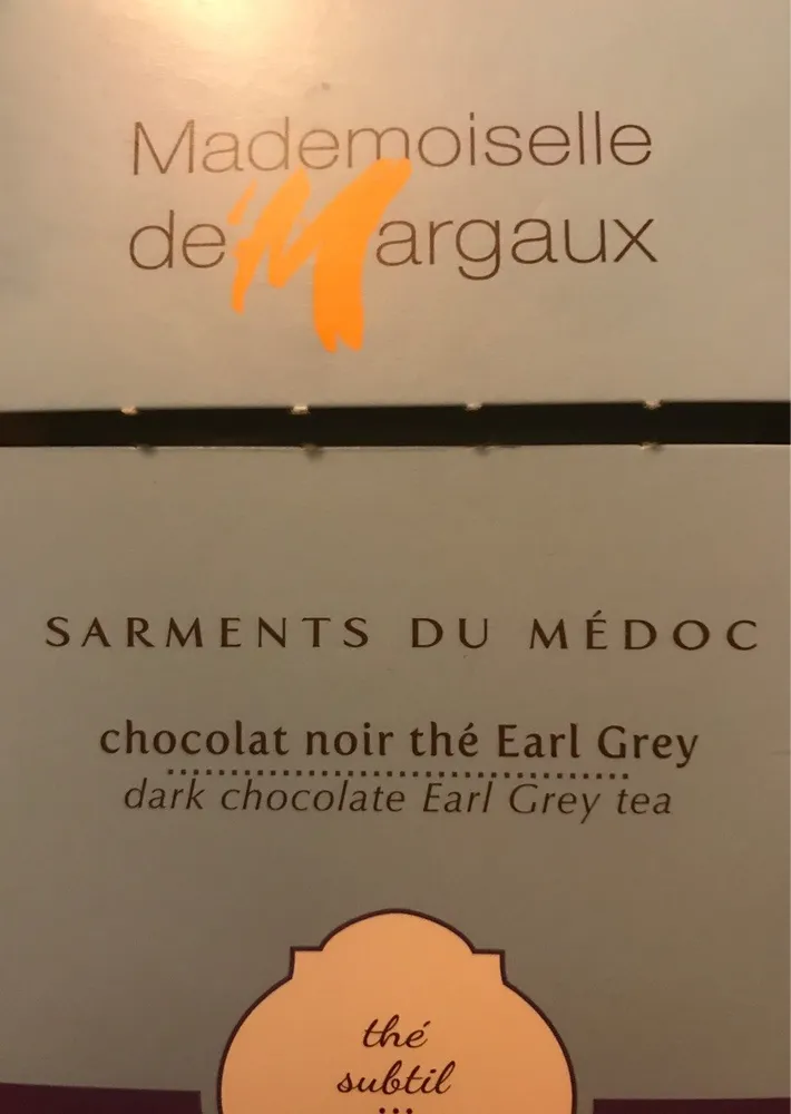 Brins De Chocolat Noir Aromatisés Thé Bergamote