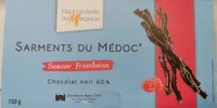 SARMENTS DU MÉDOC® Saveur Framboise Chocolat noir 60%