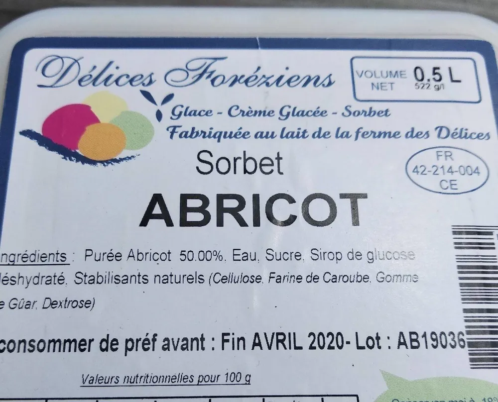 Sorbet abricot