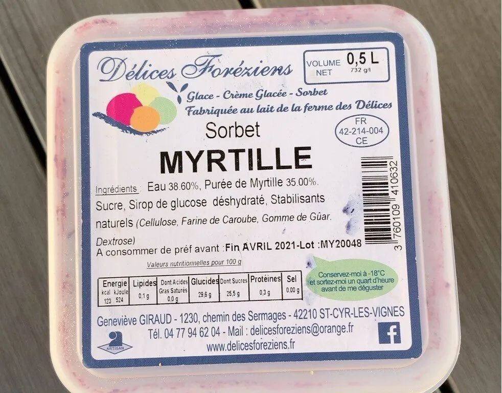 Sorbet Myrtille