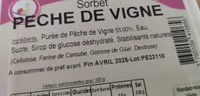 Sorbet pêche de vigne