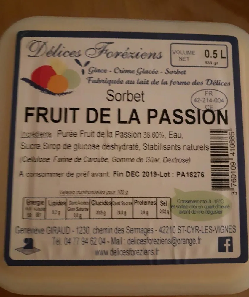 Sorbet Fruit de la Passion