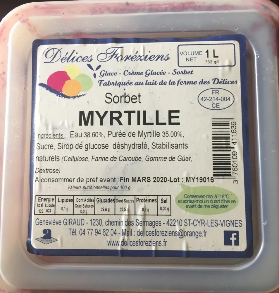 Sorbet Myrtille