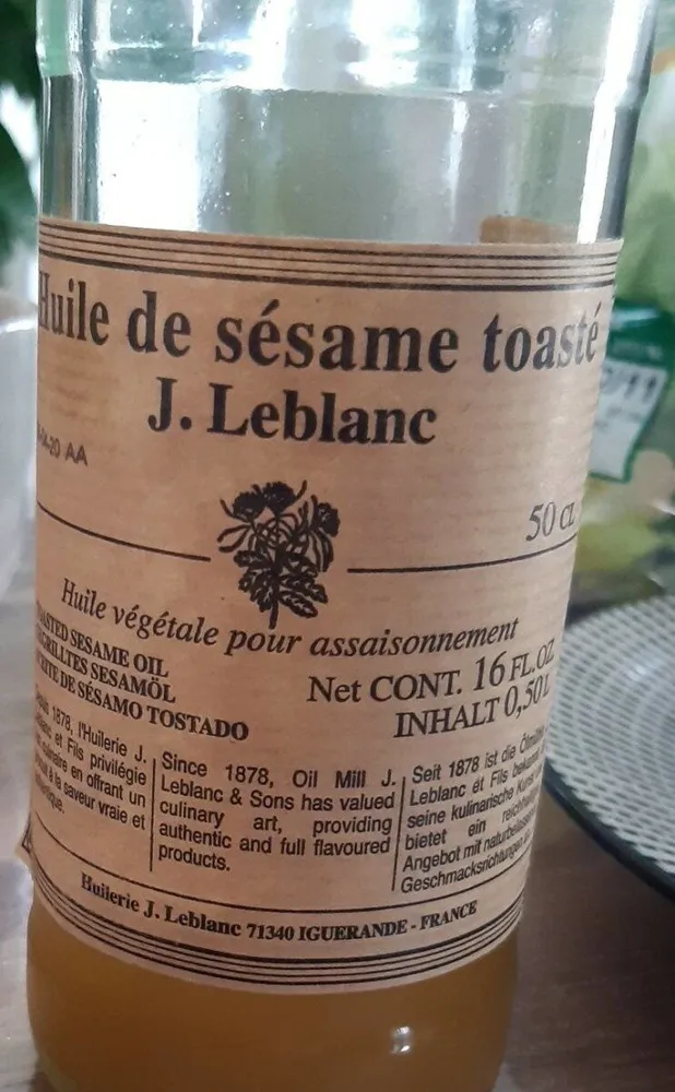 Huile de sésame toasté