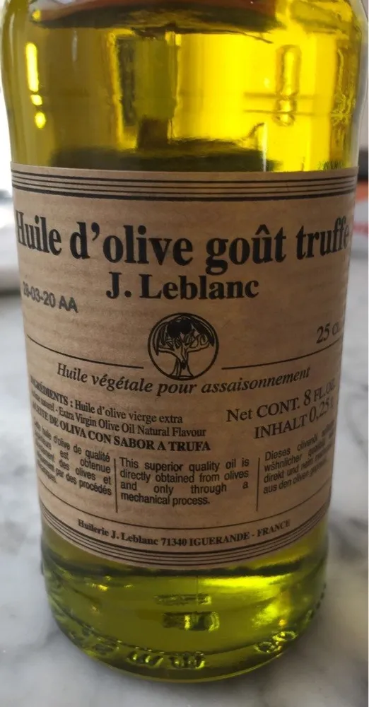 Huile d'olive goût truffe