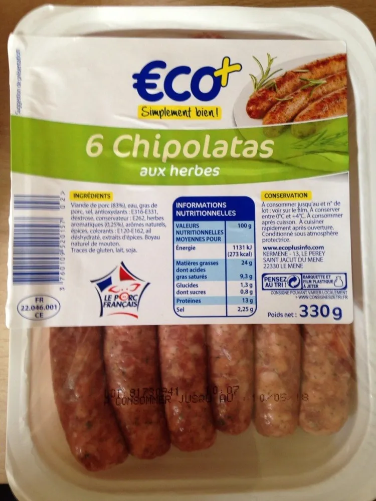 6 chipolatas aux herbes