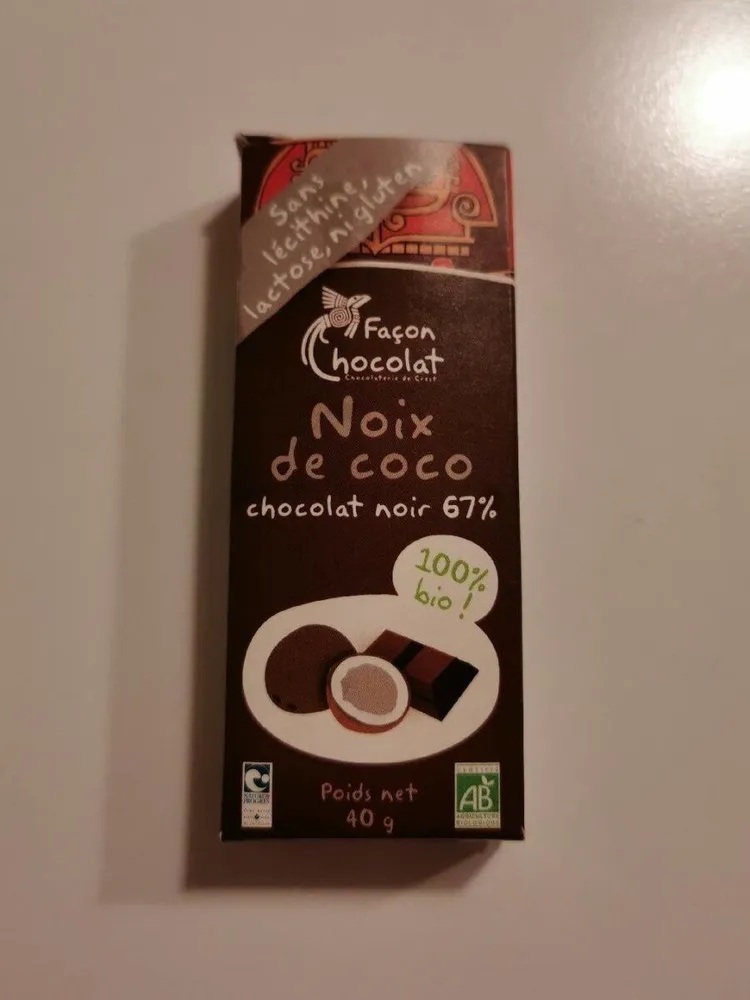 Noix de coco chocolat noir