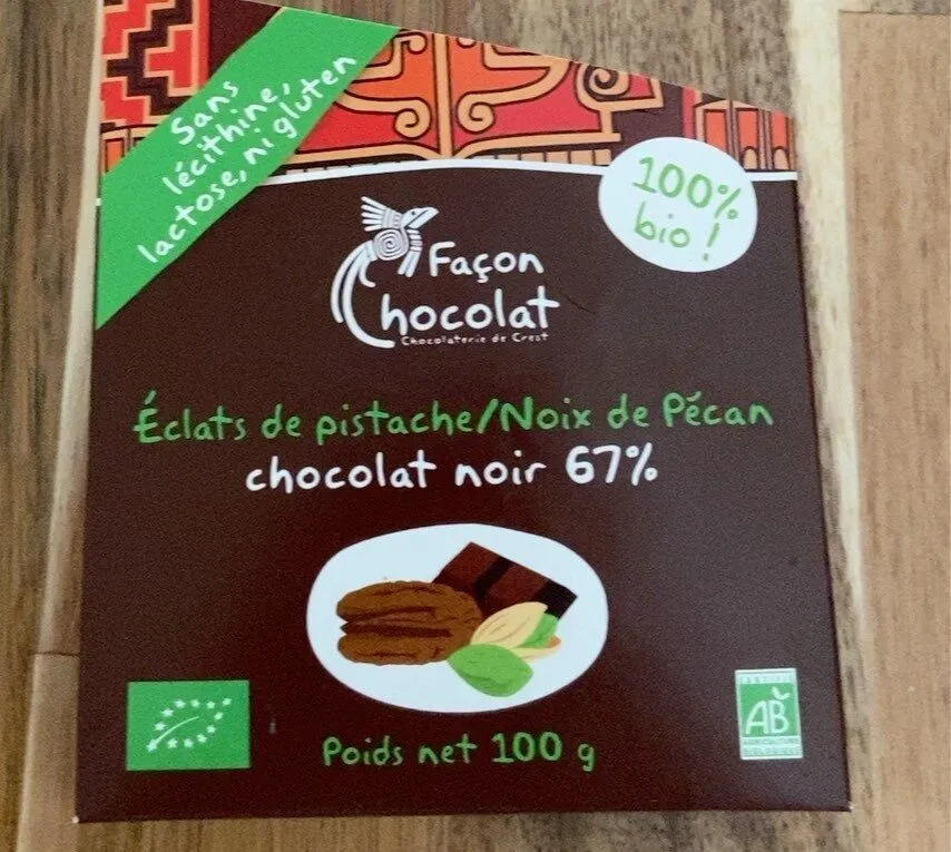 Chocolat eclat pistache noix