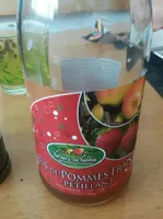 Jus de pommes fraises pétillant