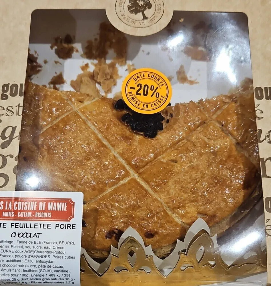 Galette feuilletée poire chocolat