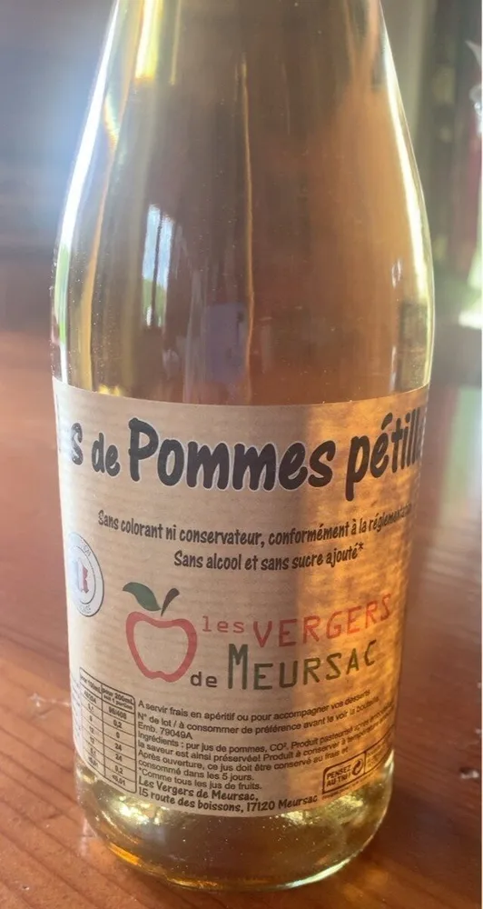 Jus de pomme petillant