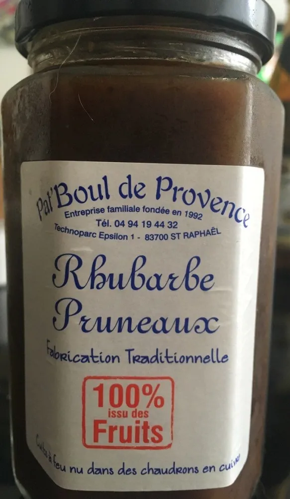 Confiture rhubarbe pruneaux