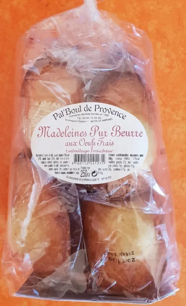 Madeleines pur beurre aux oeufs frais