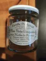 Olives vertes dénoyautées aux herbes de Provence