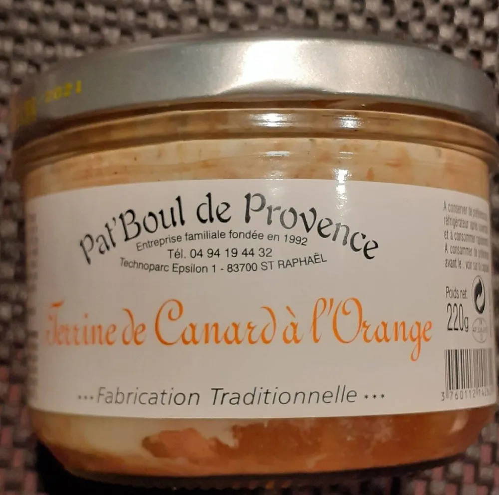 Terrine de canard à l'orange
