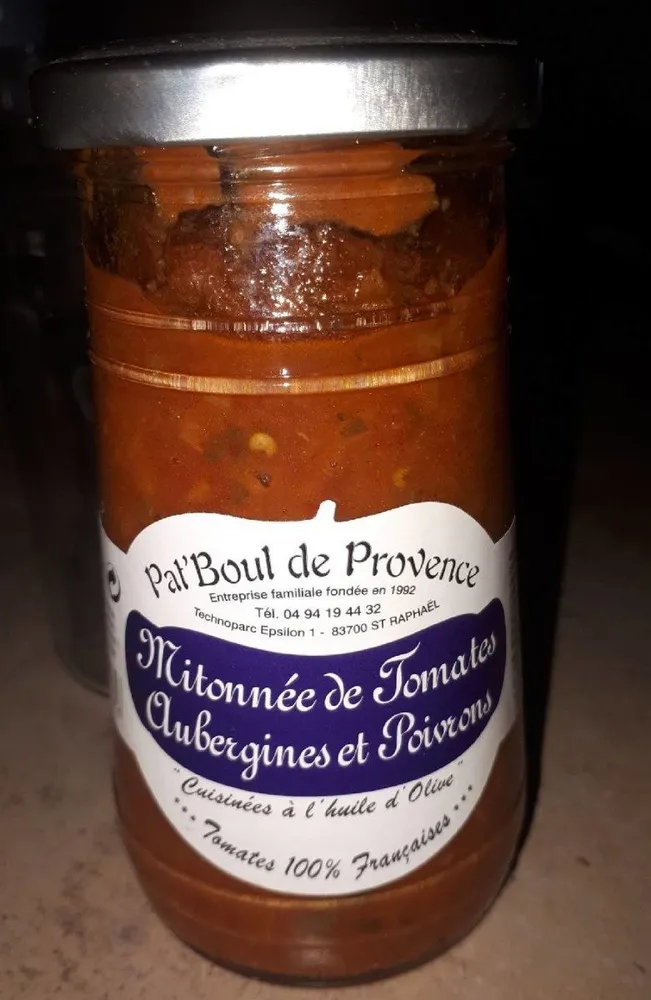 mitonnée de tomates aubergines et poivrons