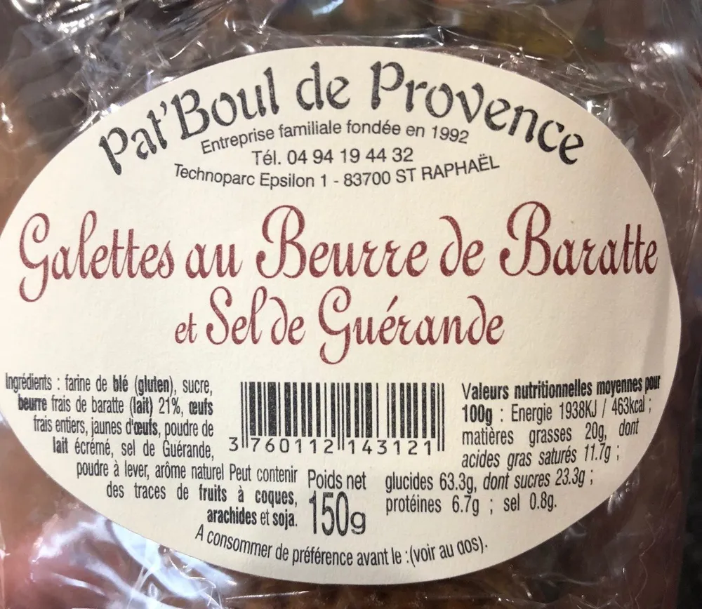 Galette au Beurre de Baratte et Sel de Guérande