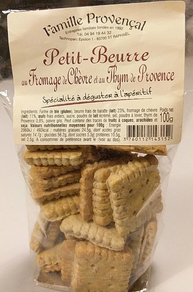 petit beurre fromage de chèvre et au thym