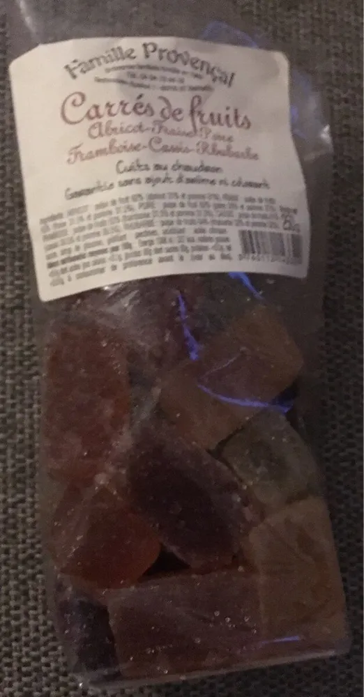 Carrés de fruits