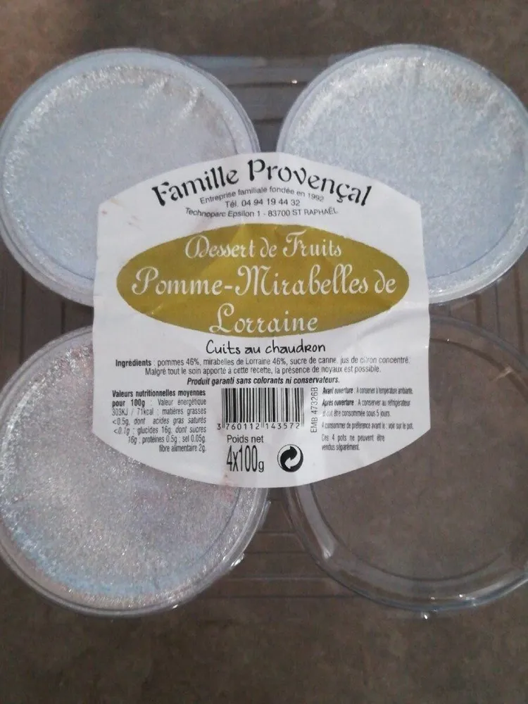 Dessert de fruit pomme-mirabelle de Lorraine