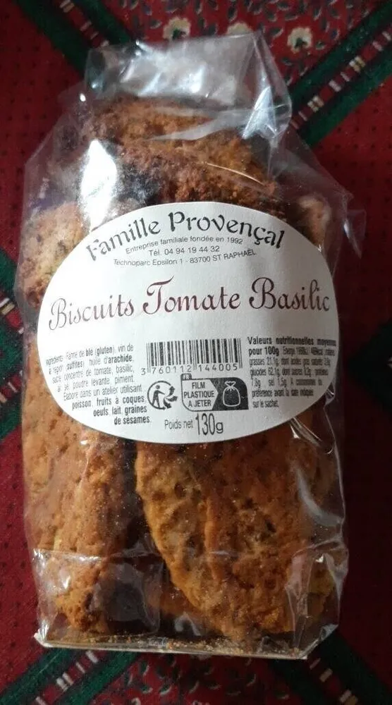 Biscuits tomate basilic