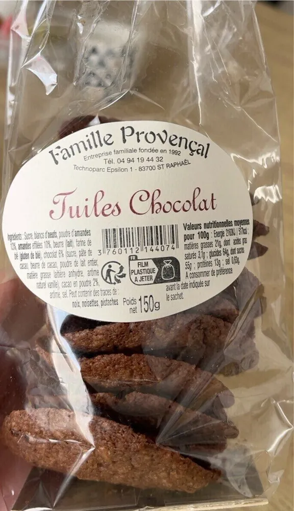 Tuiles chocolat