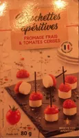 Brochettes aperitives fromage frais & tomates cerises