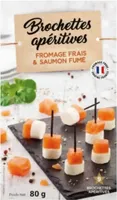 Brochettes Apéritives Fromage Frais et Saumon Fumé
