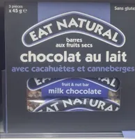 Barres aux fruits secs avec cacahuètes et canneberges