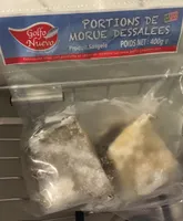 Portions de morue dessalées