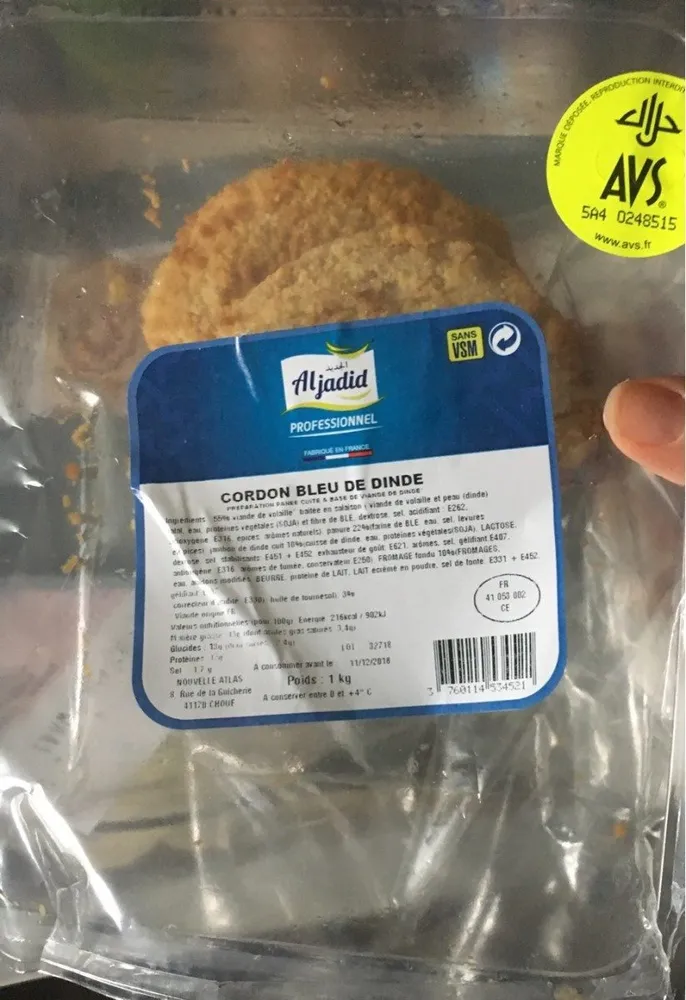 Cordin bleu de dinde