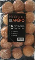 15 mini burgers panachés